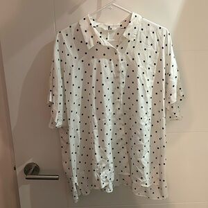 Uniqlo Rayon Printed Short Sleeve Blouse